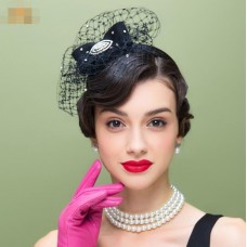 Church Hair Accessories Kentucky Derby Wedding Party Mujer mesh Bowknot Hat  eb-78114414